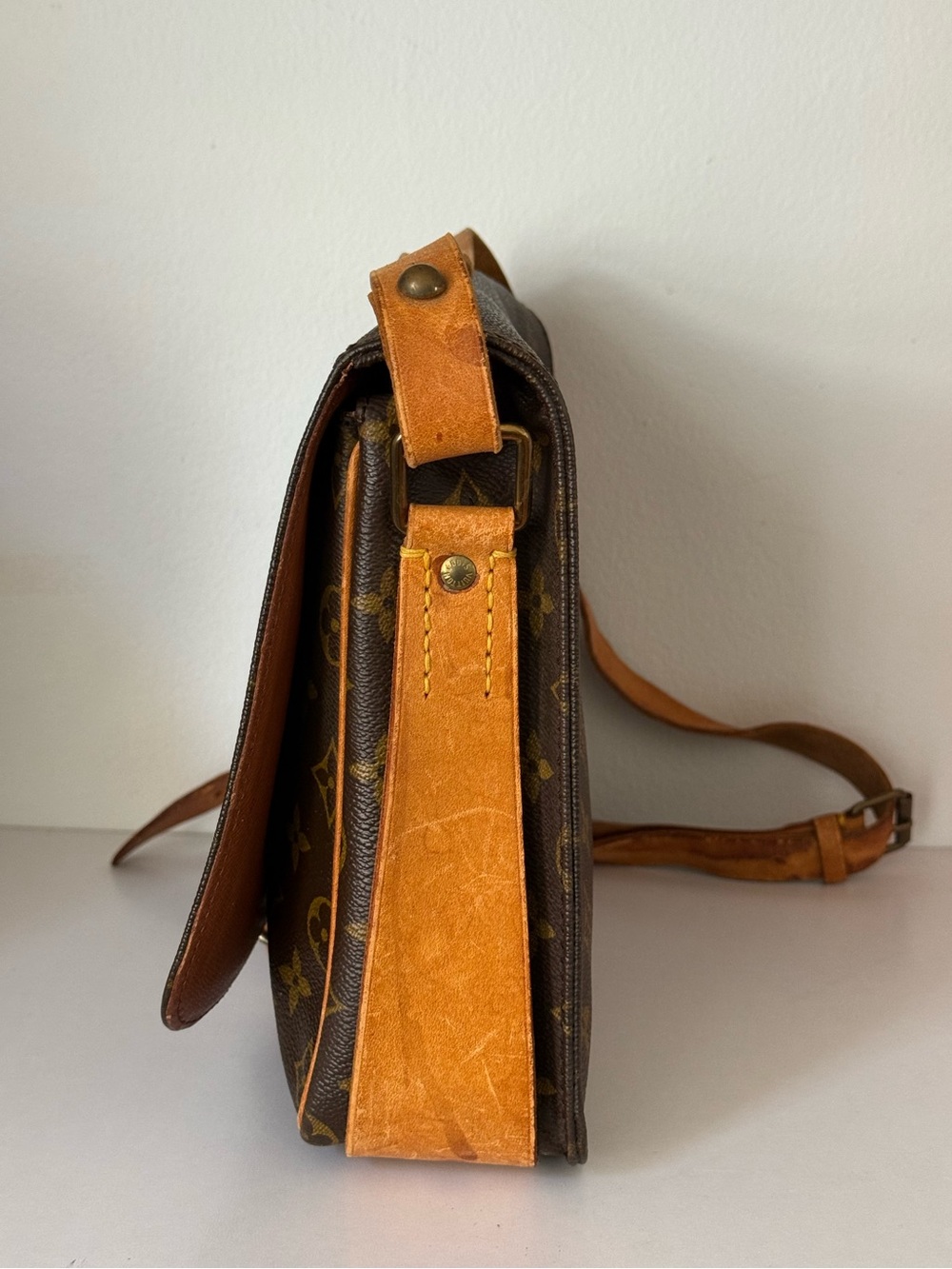 Low start🌟 LOUIS VUITTON Cartouchiere GM Shoulder Bag Monogram 🌟1984 - Picture 17 of 17